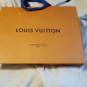Louis Vuitton box and shopping bag